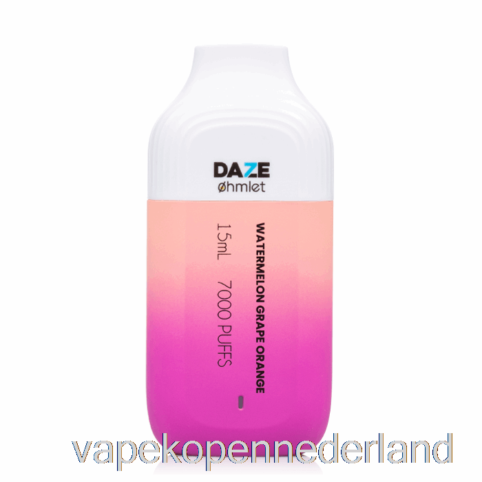 Elektronische Sigaret Vape 7 Daze Ohmlet 7000 0% Nul Nicotine Wegwerp Watermeloen Druif Oranje